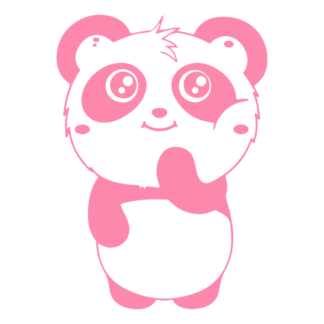 Shy Panda Decal (Pink)